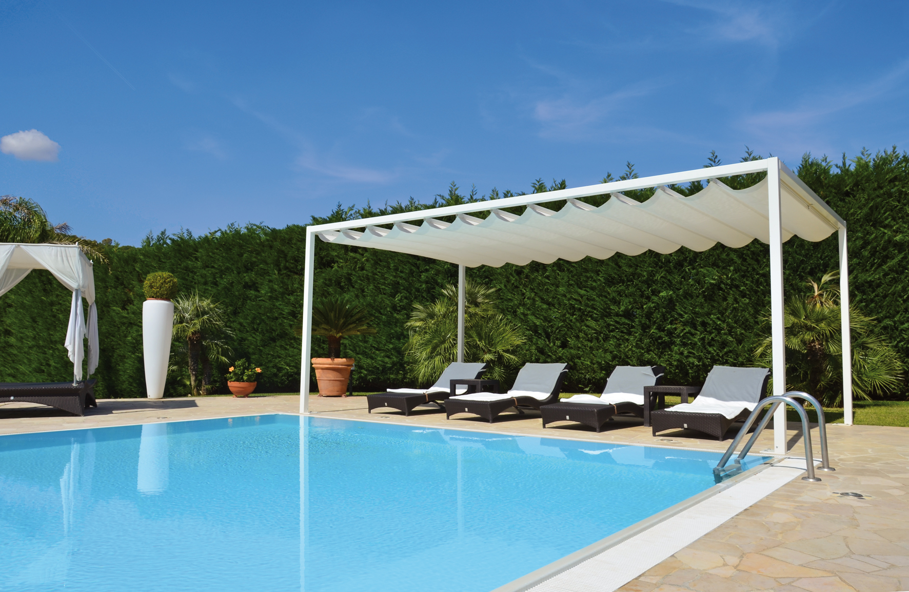 Pergola Beach copertura pvc scorrevole manuale Gazebo Matic